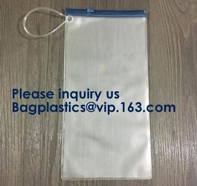 Custom Waterproof Clear PVC Slider k Bubble Cosmetic Bags,Clear PVC PP OPP PE LDPE slider bag,Vinyl Pvc k Ba supplier