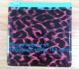 Slider Zipper Cosmetic Pvc Bag Clear Vinyl Pvc k Bag,Matte PVC Zipper Slider Bag With Ring, Bagease, Bagplastics supplier