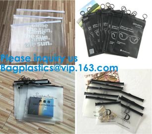 k Plastic Bags Packaging Custom Clear Poly Pvc Slider Zipper Bag, Standup Cosmetics Packaging PVC Slider Bag supplier