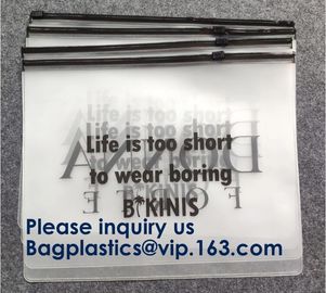 k Plastic Bags Packaging Custom Clear Poly Pvc Slider Zipper Bag, Standup Cosmetics Packaging PVC Slider Bag supplier