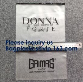 k Plastic Bags Packaging Custom Clear Poly Pvc Slider Zipper Bag, Standup Cosmetics Packaging PVC Slider Bag supplier