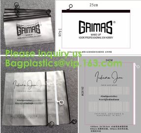 k Plastic Bags Packaging Custom Clear Poly Pvc Slider Zipper Bag, Standup Cosmetics Packaging PVC Slider Bag supplier