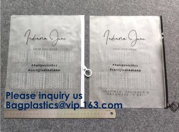 k Plastic Bags Packaging Custom Clear Poly Pvc Slider Zipper Bag, Standup Cosmetics Packaging PVC Slider Bag supplier