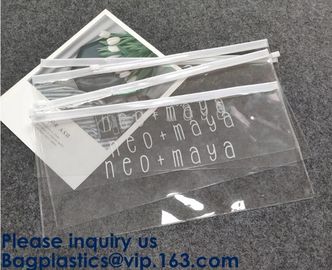 Pouch Slider Plastic Zipper Folder PVC Clear Cosmetic Bag Pencil Pen Packaging Bag,Pvc k Bag For File And Document supplier