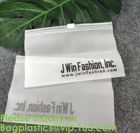 Transparent PVC Biodegradable Custom Frosted Slider Zipper Pouch For Bikini Swimwear Clothing Plastic Packaging k supplier