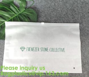 Transparent PVC Biodegradable Custom Frosted Slider Zipper Pouch For Bikini Swimwear Clothing Plastic Packaging k supplier