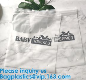 Transparent PVC Biodegradable Custom Frosted Slider Zipper Pouch For Bikini Swimwear Clothing Plastic Packaging k supplier