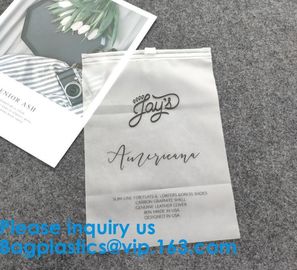 Transparent PVC Biodegradable Custom Frosted Slider Zipper Pouch For Bikini Swimwear Clothing Plastic Packaging k supplier