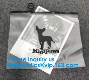 Frosted k Bag EVA PVC Hanger Bag For Clothes Frost Drawstring Bag,Printed LDPE k Bags Slider Zip Lock Plasti supplier