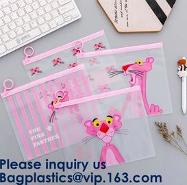 Transparent Clear Slider Zipper Bag k Bag For Stationery,Matte Slider Zipper Top Soft Touch PE Polybags Bag supplier