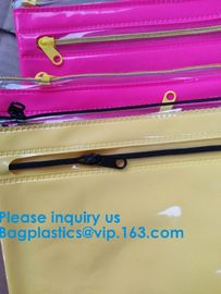 Custom Made Clear Plastic Vinyl Pvc A4 File Bag With Slider k,Vinyl PVC Bags With Slider Zipper, BAGEASE, BAGPLAST supplier