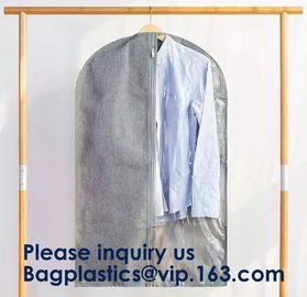 Vinyl Garment Suit Bag With Pocket,Printed Zipper Garment Clothing Fodable Bag,Side Zipper Clothes Cover Travel Storage supplier