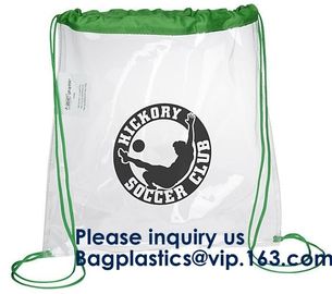 Promotion Gifts Sport Swimming Bag Clear Pvc Advertising Custom Logo Drawstring Backpack Bag PVC drawstring cosmetic bag supplier