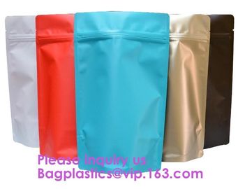 Matt Metalized Flat Bottom Pouch Coffee Beans Bag,Metal Hole PVC Travel Document Zip Pouch Packing Bags, Bagease, Bagpla supplier