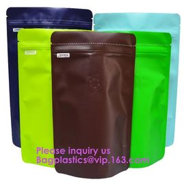 Matt Metalized Flat Bottom Pouch Coffee Beans Bag,Metal Hole PVC Travel Document Zip Pouch Packing Bags, Bagease, Bagpla supplier