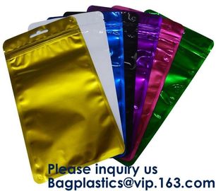 Metalized Shielding Stand Up Pouch / Clear Stand Up Zip Bags Bags Packaging,Aluminum Foil Plastic Pouch Standing Up Spic supplier