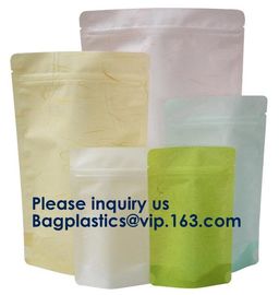 Custom Printed Kraft Paper Flat Bottom Standup Pouch / Food Packaging Bags,250g/500g High Barrier Custom Printed Foil Co supplier