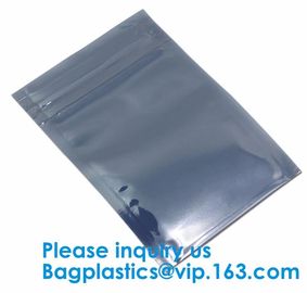 Aluminium Plastic Antistatic k Esd Shielding Electronic Packaging Pet Bag With Zip,Black Conductive Bag, Grid bag supplier