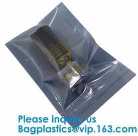 Aluminium Plastic Antistatic k Esd Shielding Electronic Packaging Pet Bag With Zip,Black Conductive Bag, Grid bag supplier