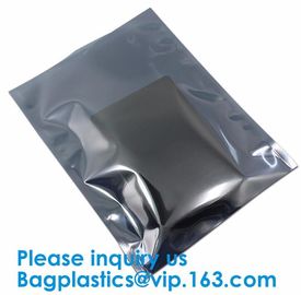 Aluminium Plastic Antistatic k Esd Shielding Electronic Packaging Pet Bag With Zip,Black Conductive Bag, Grid bag supplier