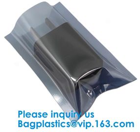 Aluminium Plastic Antistatic k Esd Shielding Electronic Packaging Pet Bag With Zip,Black Conductive Bag, Grid bag supplier