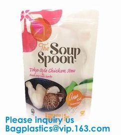 Salad Snack Powder Wheat Flour Stand Up Pouch Soup Spice Packaging Bag With Window,Soup Packaging Bag Food Grade Zip Loc supplier