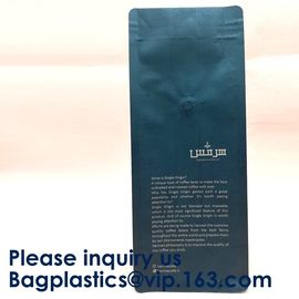 250g Heat Seal Side Gusset Yellow Coffee Pouches Bags With Valve Matte Coating Foil Flat Bottom Pouches Coffee 100g, Box supplier