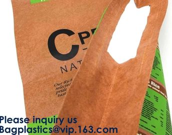 Custom Printing Glossy Aluminum Foil Animal Feed 5kg Qual Seal Pet Food Packaging Bags With Plastic Handle supplier