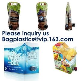 Foil Stand Up Bag In Box For Juice,Standing Plastic Pouch Spout Proof Juice Water Bag In Box,5L/10L/20L Transparent/VMPE supplier