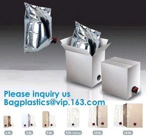 Foil Stand Up Bag In Box For Juice,Standing Plastic Pouch Spout Proof Juice Water Bag In Box,5L/10L/20L Transparent/VMPE supplier