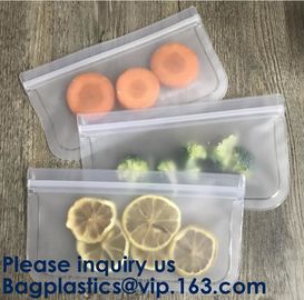 PEVA Snack Food Packaging 5pcs Set Pack Food Snack Storage PEVA k Reusable Peva Food Storage Zip Seal Sandwich Sna supplier