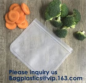 Food Snacks Extra Thick FDA Grade Leakproof Reusable PEVA Storage Bag,Seal Reusable PEVA Storage Bags ideal For Food Sna supplier