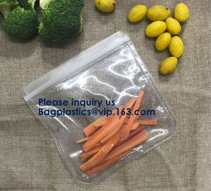 Food Snacks Extra Thick FDA Grade Leakproof Reusable PEVA Storage Bag,Seal Reusable PEVA Storage Bags ideal For Food Sna supplier