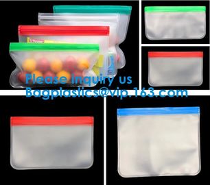 Reusable PEVA Standing Bag for Food Storage and Milk,FDA Reusable Standing Storage Bag,Easy to Seal and Leakproof supplier