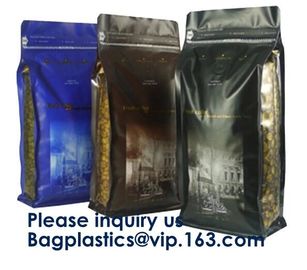 Box Bottom Bags Stand up Pouch Side Gusset bag Flat Bags Twist Film,RICE PACKAGING BAGS, chocolate packaging pouch bag supplier