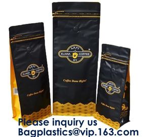 Box Bottom Bags Stand up Pouch Side Gusset bag Flat Bags Twist Film,RICE PACKAGING BAGS, chocolate packaging pouch bag supplier