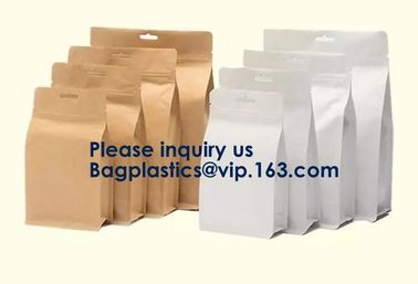 Kraft Stand Up Pouches Clear Stand Up Pouches Jute Look Stand Up Pouches Striped Stand Up Pouch with Rectangular Window supplier