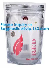 Jar Shaped Pouches, Round Bottom Plastic Bag/Stand Up Pouch Bag For Meat,Pork,Beef,Sea Food, Bagease, Bagplastics supplier