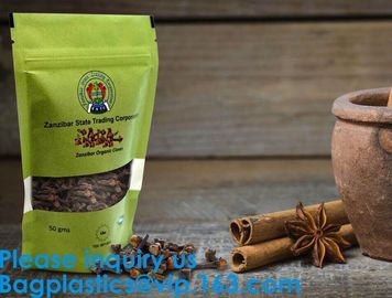 SIDE GUSSET COFFEE BAGS,STAND UP COFFEE BAGS,KRAFT PAPER COFFEE BAGS Foil Zip Lock Stand Up Food Pouches Bags with Notch supplier