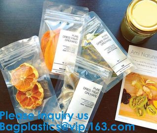 Resealable Zip Lock Bags Clear Poly Zipper Side Gusset Bag Food Zipper Clear Stand-up Plastic Pouches Bags supplier