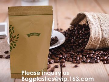 Custom Printed Doypack Resealable k Standing Up Pouches Aluminum Foil Coffee Packaging Bags With Zipper supplier