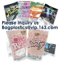 Smell Proof Custom Printed Black Foil Laminated Mylar Bags With k For Food,Mylar Bags Gummy Candy Weed Packaging supplier