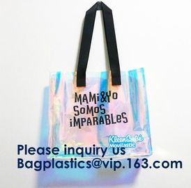 Heavy-duty Clear Transparent PVC Shopping Bag,Fashion Transparent Pvc Coated Canvas Shopping Bag, Bagease, Bagplastics supplier