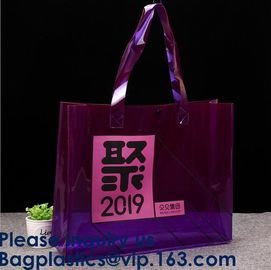 PVC Shopping Tote Bag Grocery Bag Custom, Amazon Hot Sale Transparent Pvc Shopping Bag With Your Logo Shopping Tote Bag supplier