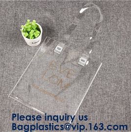 Custom Logo Clear Pvc Shopping Tote Bag Grocery Bag Transparent Pvc Shopping Bags, Eco Hologram PVC Transparent Glitter supplier