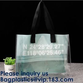 Large Merchandise Pink and Purple Thick Plastic PVC Gift Bags Retail Clothing Shopping Bags,eco-friendly transparent sho supplier