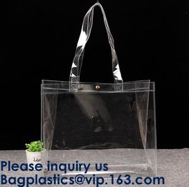 Promo Custom Logo PVC shopping bag gift bag printed bag, Reusable PVC Plastic Transparent Shopping Bag, Bagease, PACK supplier