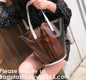 Teen Fashion Clear Plastic Pvc Tote Bag For Girls, Transparent Pvc Tote Bag,Clear PVC Bag Hologram Bag EVA Bag Cosmetic supplier