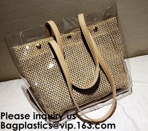 EVA Logo Printed Mini Tote Bag Fashion Plastic Lady's Shopping Hand Bag Custom Printed EVA Tote Bag, Bagease, Bagplastic supplier