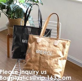 Washable Paper Bag Waterproof Shopping Tote Bags Tyvek Bags,Embroidered / Silk Screen Printed /  Transfer Print / Sublim supplier